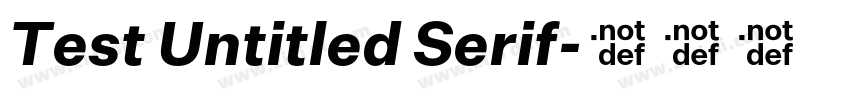 Test Untitled Serif字体转换